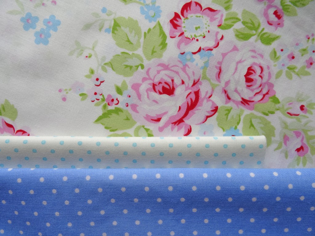 Roses and Dots Fabric from Country Clothesline
