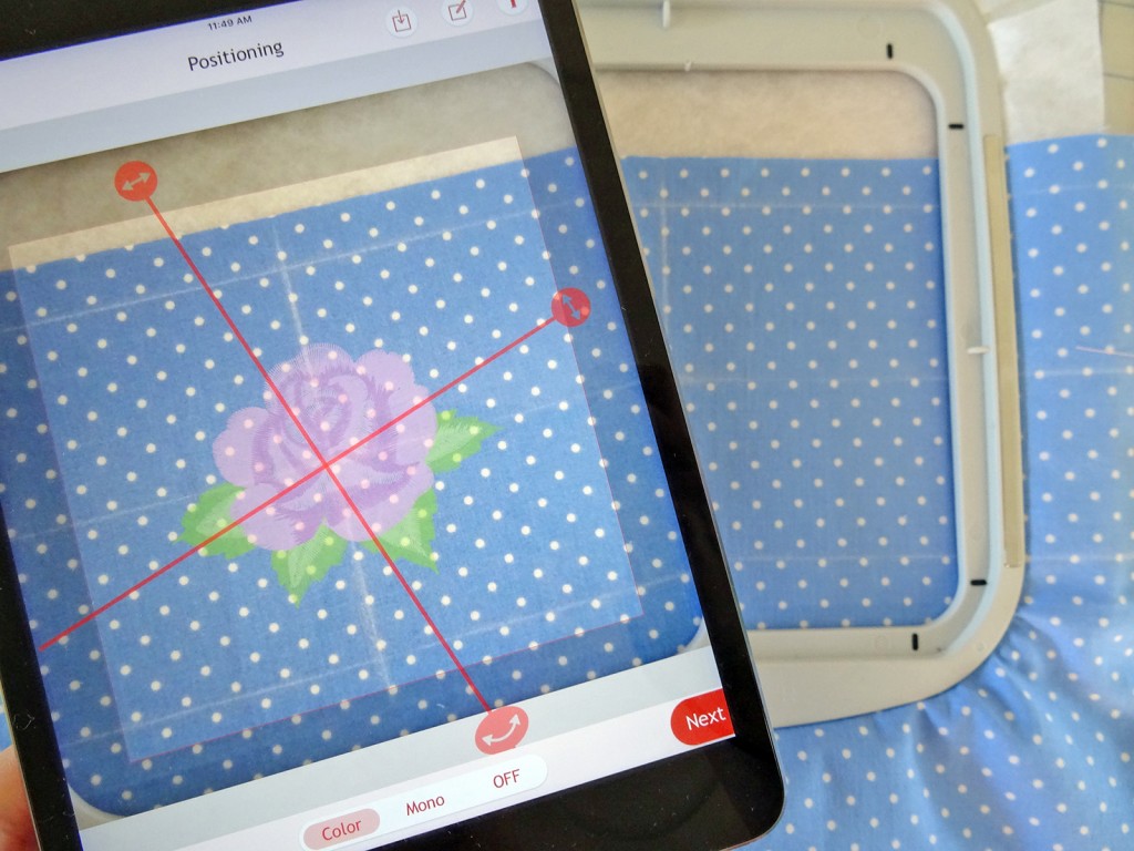 Use AcuSetter to place the embroidery diy pillowcase, secret message, glow in the dark, glow-in-the-dark, handmade, pillowcase