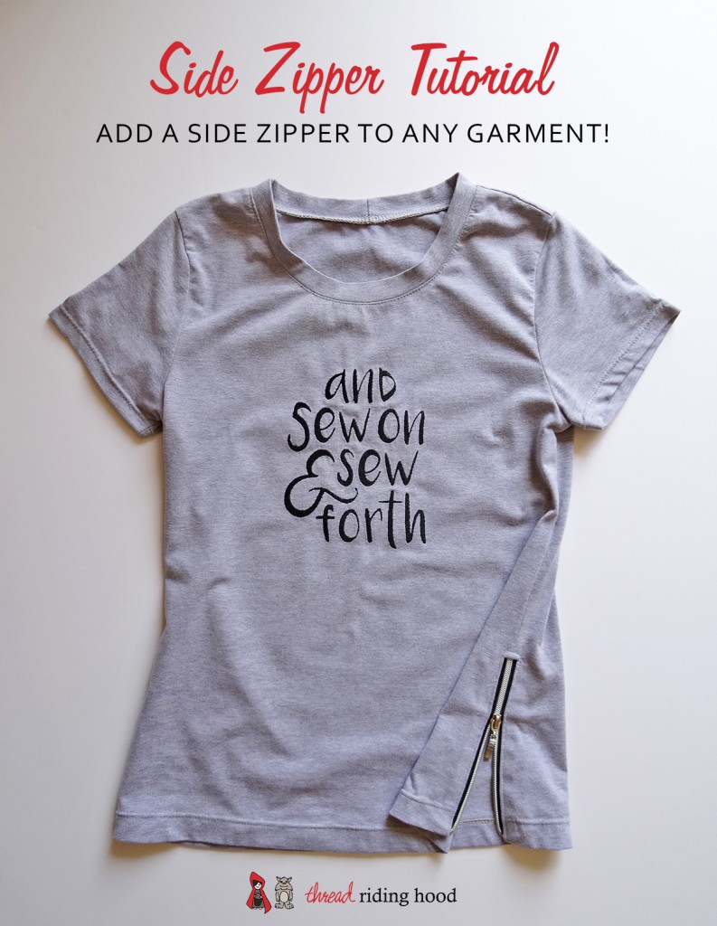 Add a Side Zipper to Any Garment zipper, tutorial, union st tee