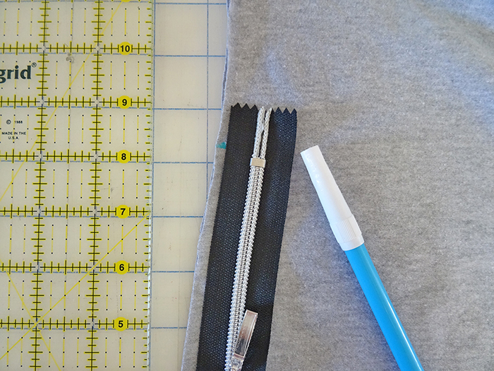 Mark the Zipper Stop zipper, tutorial
