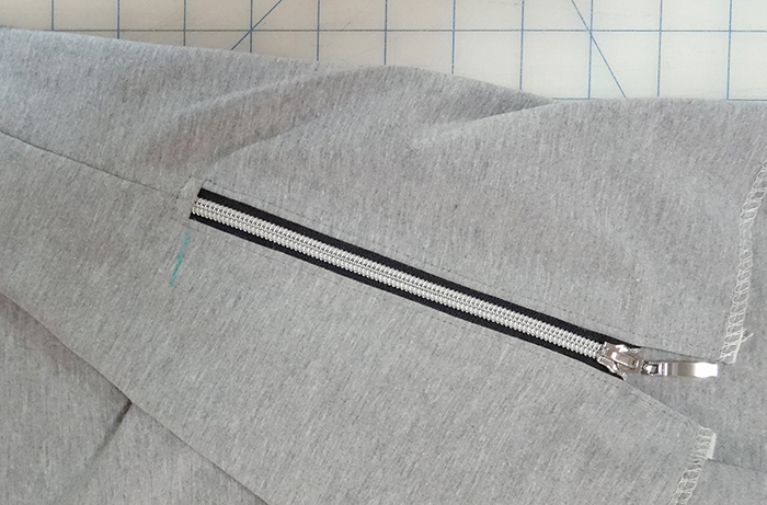 Topstitch the Zipper in Place zipper, tutorial