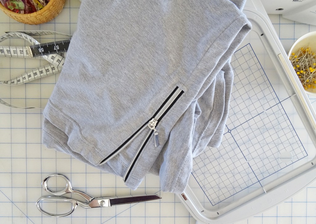 Hem the garment zipper, tutorial