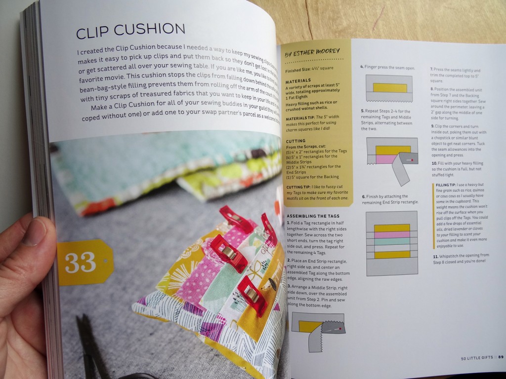 Clip Cushion sewing, book, 50 little gifts
