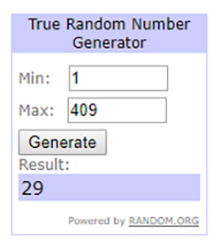 Giveaway Winner 29