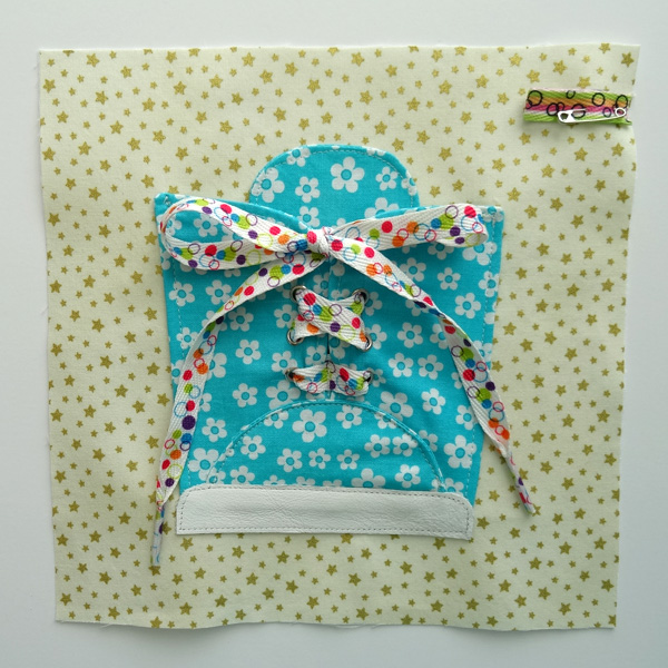 Quiet Book Sew Along - Week 16 Tie A Shoe - Step 12