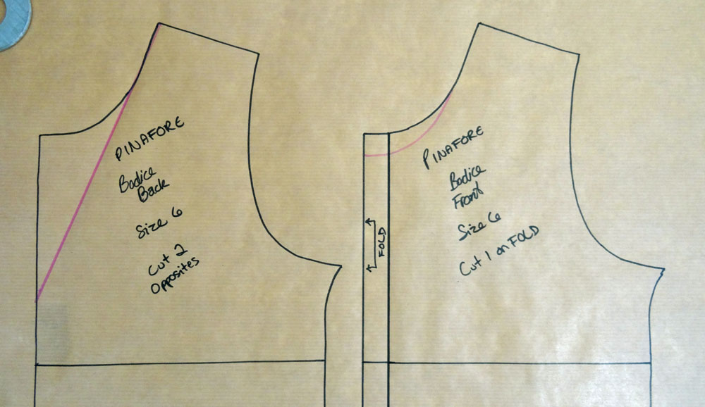 Finished Pinafore Pattern Pieces -