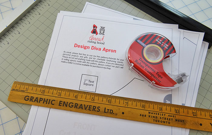 Design Diva Apron Pattern Pieces