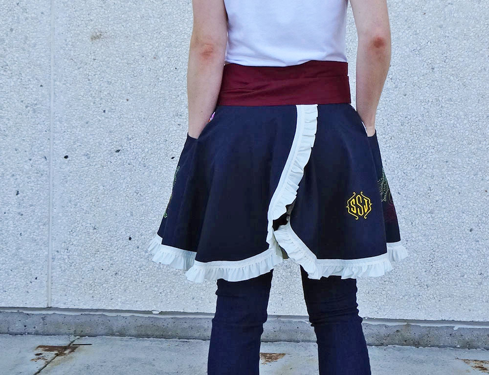 Embroidered Apron - Back View