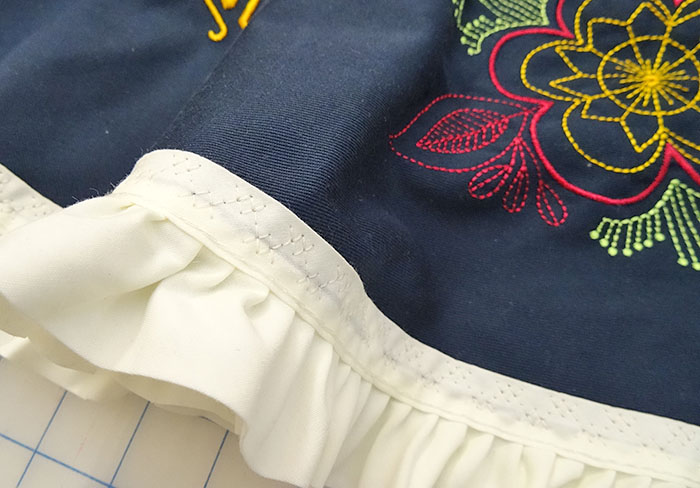 FTH1c Stitched Hem with Heirloom Stitch