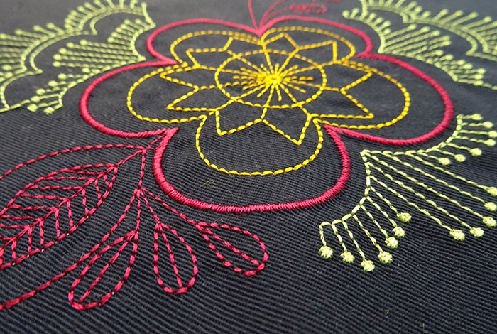 Janome Skyline S9 Embroidery CloseUp